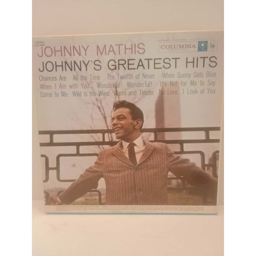 Johnny Mathis Greatest Hits CS-8634 L Vinyl Album Excellent Condition